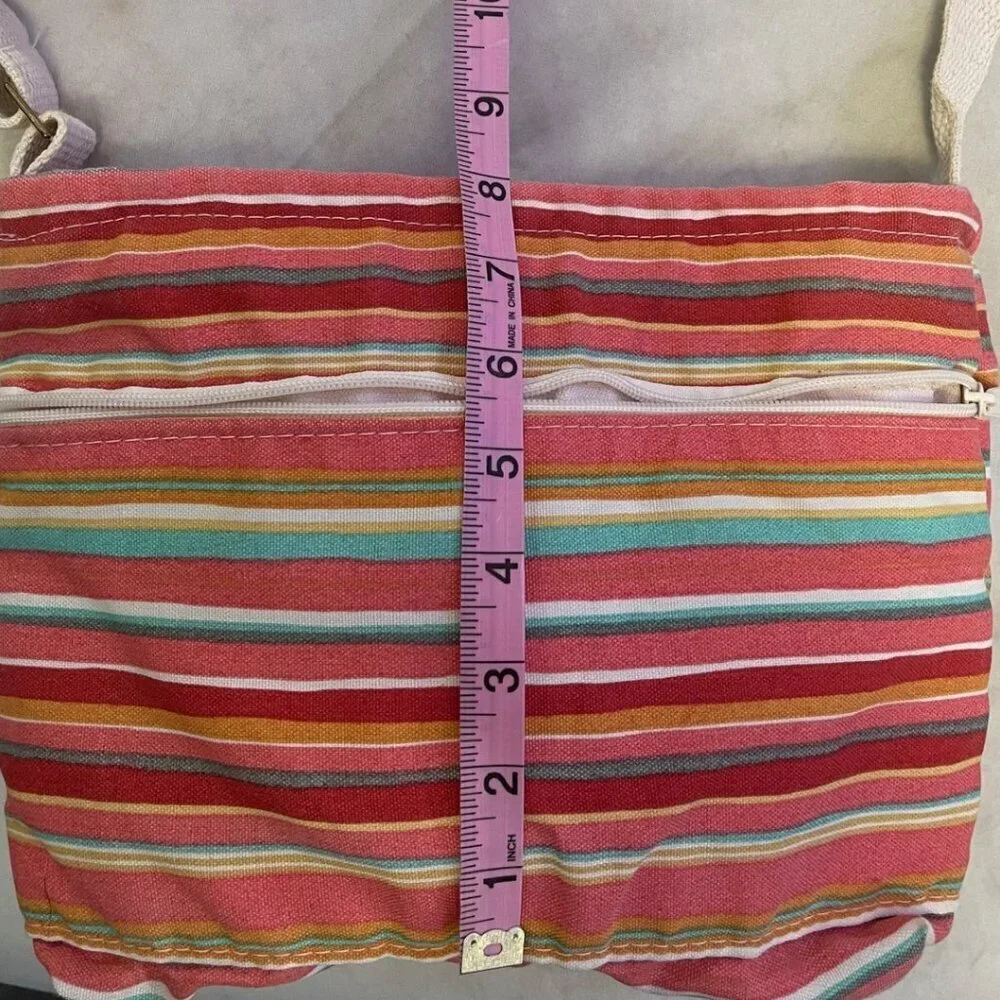 Cloverfields Signed Striped Crossbody Bag